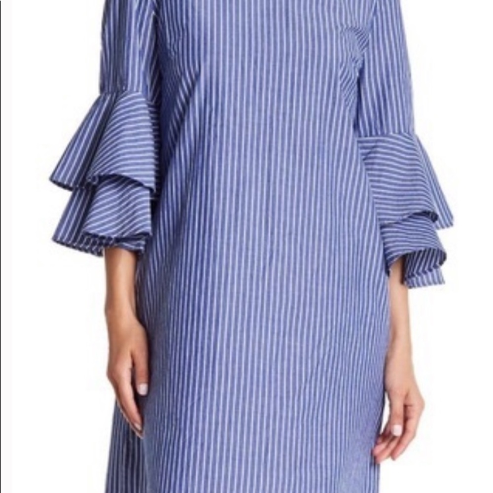 Beachlunchlounge NWOT blue white dress size M!